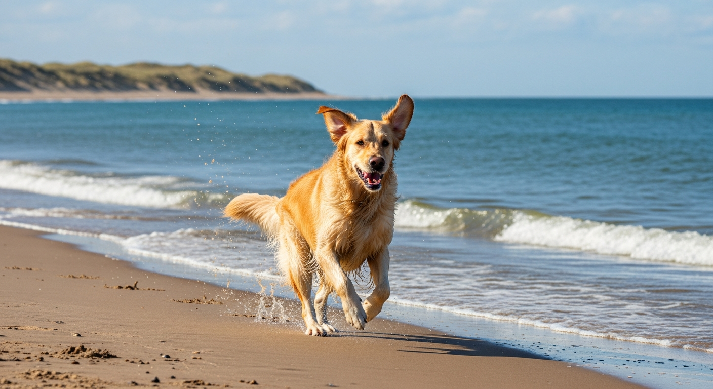 Dog on beach